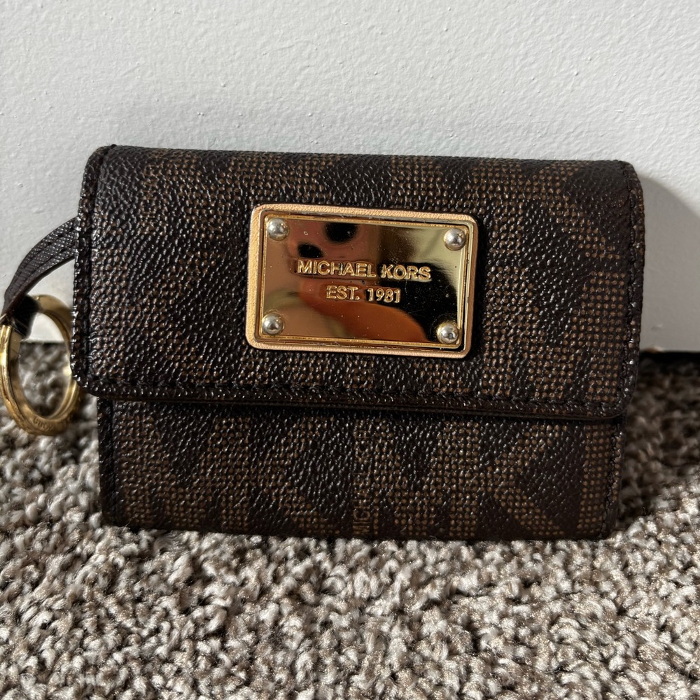 Michael Kors Dark Brown Monogram Wallet